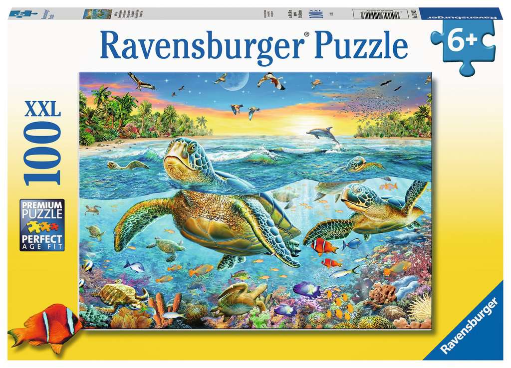 Swim with Sea Turtles – 100 XXL Piece Jigsaw Puzzle (Ravensburger)