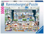 London Tea Party – 1000 Piece Jigsaw Puzzle (Ravensburger) - Completed Puzzle