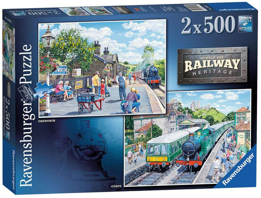 Ravensburger - Railway Heritage No 1 - 2 x 500 Piece Jigsaw Puzzles