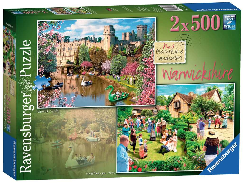 Ravensburger - Picturesque Warwickshire - 2 x 500 Piece Jigsaw Puzzles