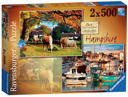 Ravensburger - Picturesque Hampshire - 2 x 500 Piece Jigsaw Puzzle