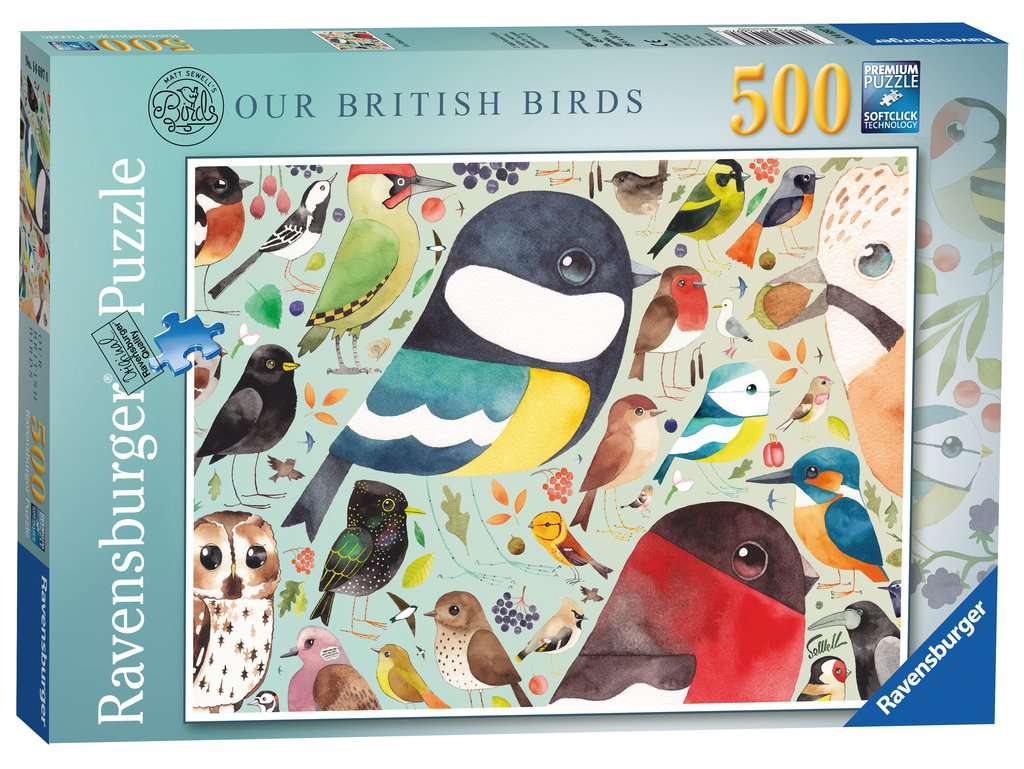 Ravensburger - Matt Sewell's Our British Birds - 500 Piece Jigsaw Puzzle