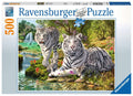 White Tigers – 500 Piece Jigsaw Puzzle (Ravensburger)