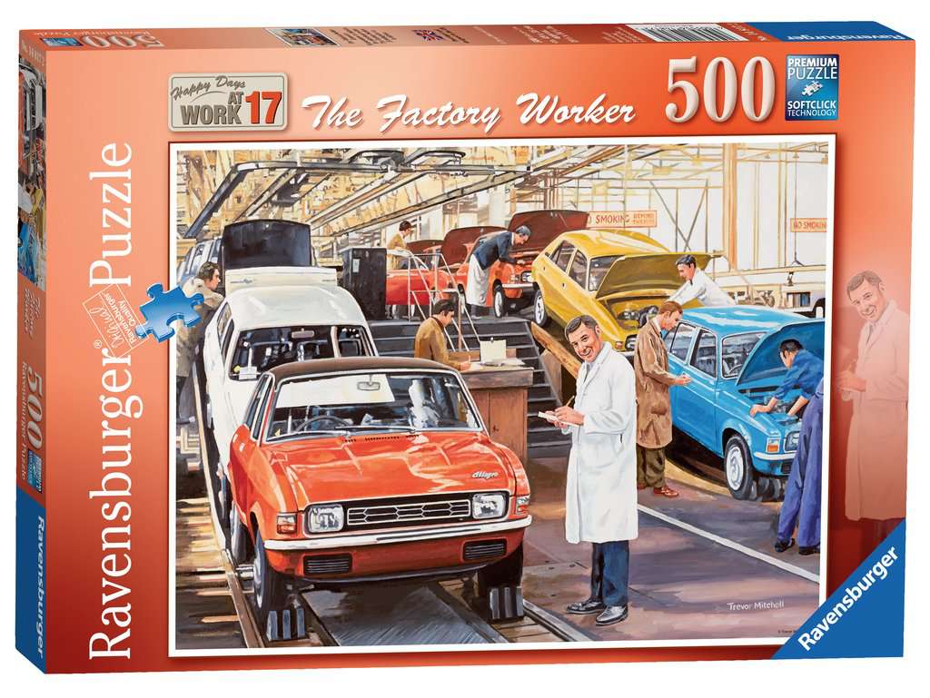 Happy Days at Work: The Factory Worker – 500 Piece Jigsaw Puzzle (Ravensburger)