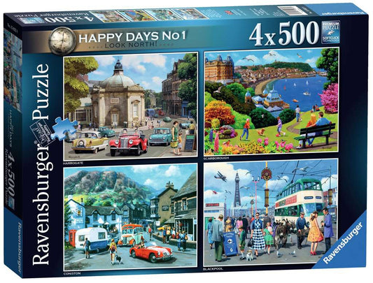 Ravensburger - Happy Days No 1, Look North! - 4 x 500 Piece Jigsaw Puzzle