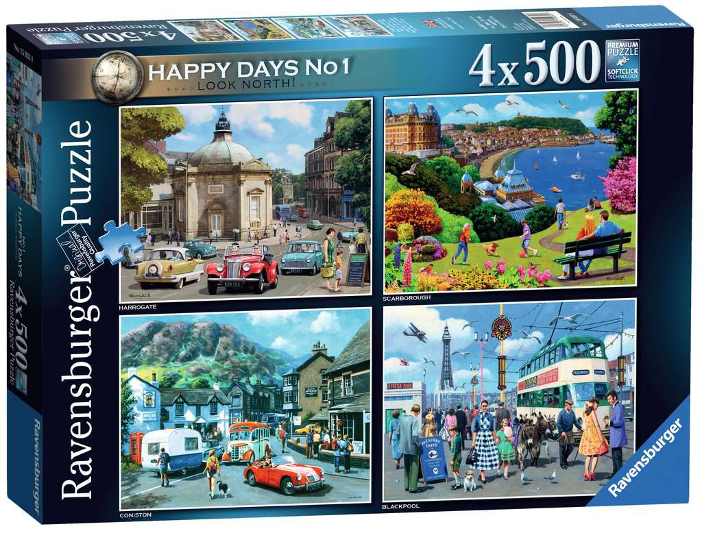 Happy Days No 1, Look North! – 4 x 500 Piece Jigsaw Puzzle (Ravensburger)