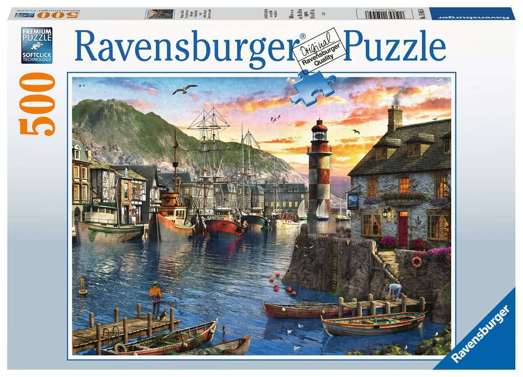 Ravensburger - Sunrise at the Port - 500 Piece Jigsaw Puzzle