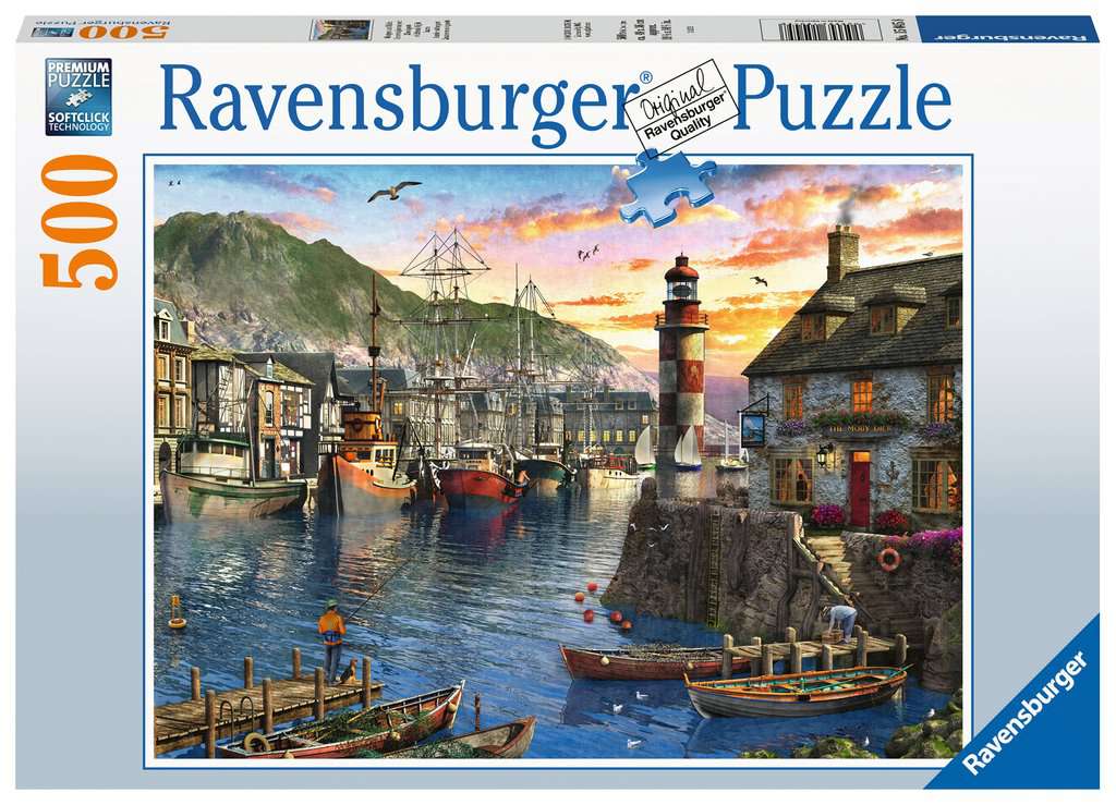 Sunrise at the Port – 500 Piece Jigsaw Puzzle (Ravensburger)