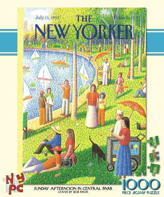New York Puzzle Company - Sunday Afternoon in Central Park - 1000 Piece Jigsaw Puzzle