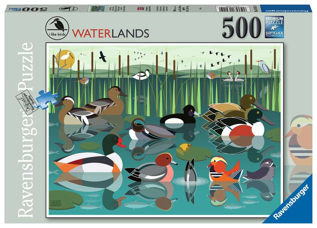 Waterlands by I like Birds – 500 Piece Jigsaw Puzzle (Ravensburger)