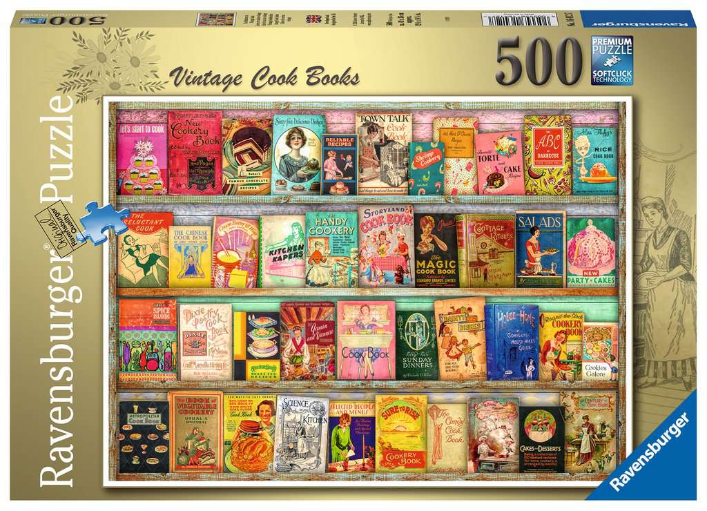 Vintage Cook Books – 500 Piece Jigsaw Puzzle (Ravensburger)