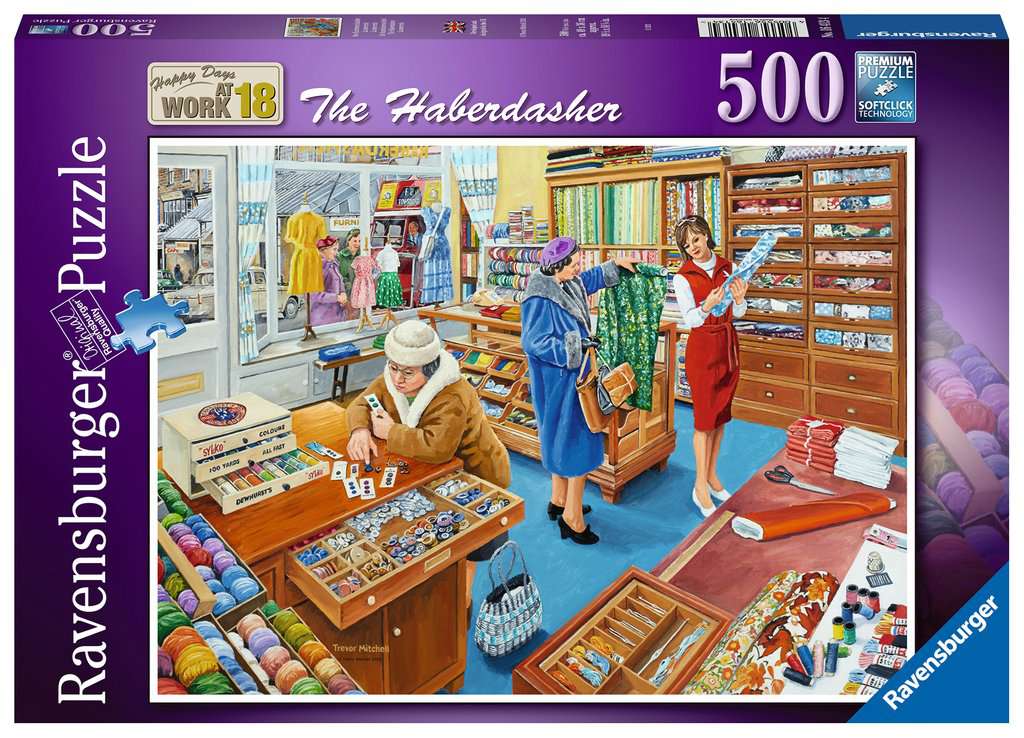 Ravensburger - Happy Days at Work The Haberdasher - 500 Piece Jigsaw Puzzle
