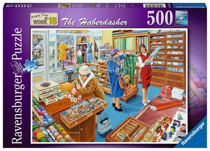 Ravensburger - Happy Days at Work The Haberdasher - 500 Piece Jigsaw Puzzle
