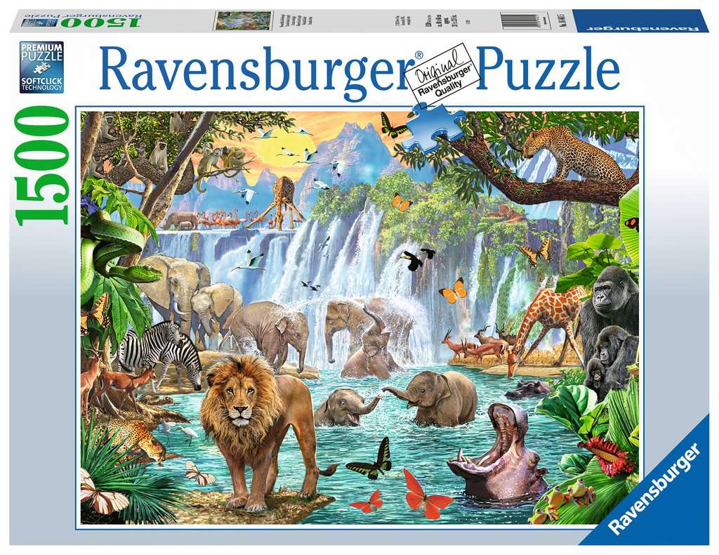 Waterfall Safari – 1500 Piece Jigsaw Puzzle (Ravensburger)