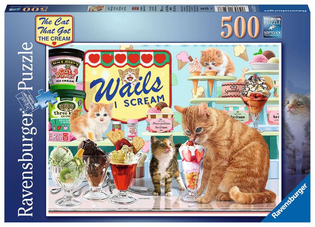 The Cat that got the Cream – 500 Piece Jigsaw Puzzle (Ravensburger)