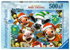 Christmas Selfies: We Wish Moo a Merry Christmas – 500 Piece Jigsaw Puzzle (Ravensburger)