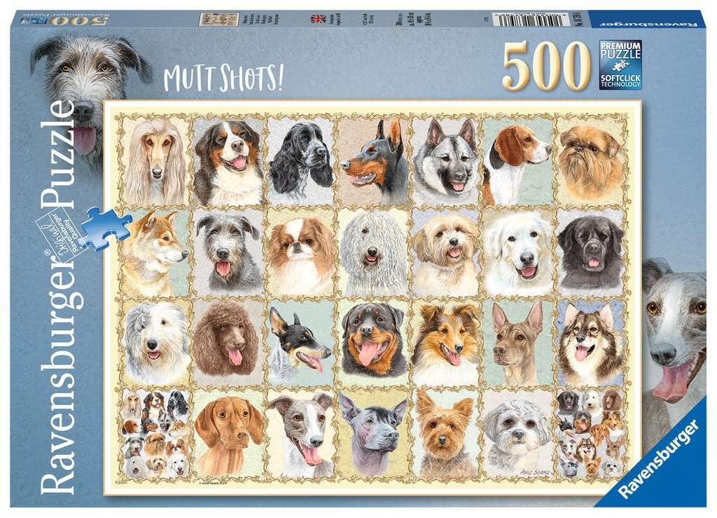 Mutt Shots! – 500 Piece Jigsaw Puzzle (Ravensburger)
