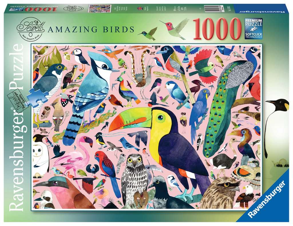 Matt Sewell's Amazing Birds – 1000 Piece Jigsaw Puzzle (Ravensburger)