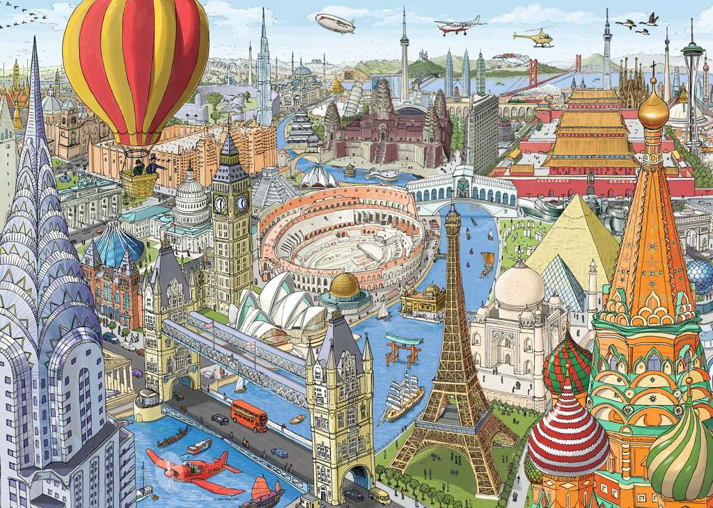 Around The World In 80 Days – 1000 Piece Jigsaw Puzzle (Ravensburger)