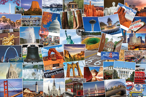 Globetrotter USA – 1000 Piece Jigsaw Puzzle (Eurographics)
