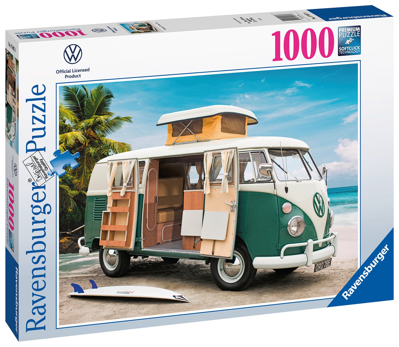 [Damaged Box] Volkswagen T1 Camper Van – 1000 Piece Jigsaw Puzzle (Ravensburger)