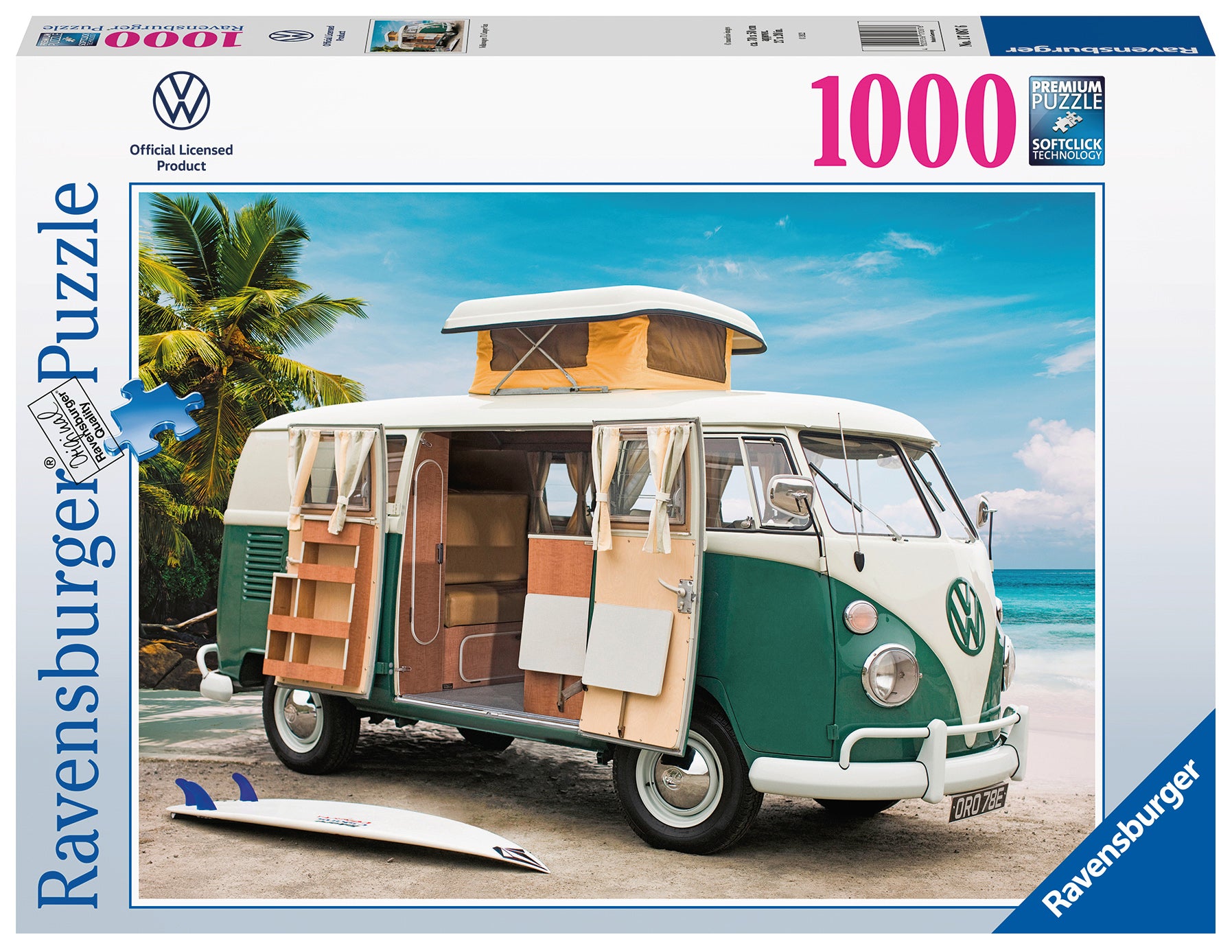 [Damaged Box] Volkswagen T1 Camper Van – 1000 Piece Jigsaw Puzzle (Ravensburger)