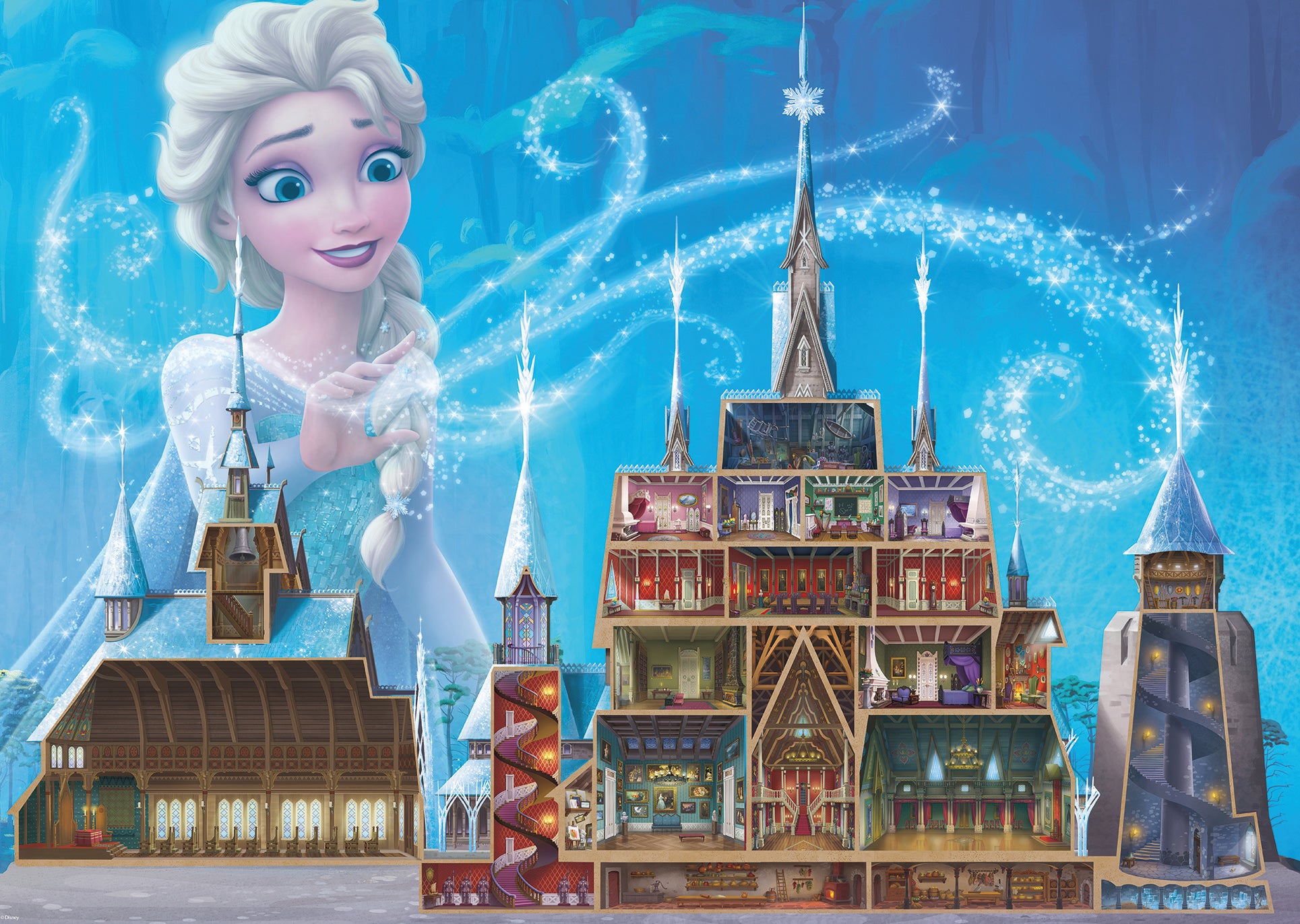 Disney Elsa Castle – 1000 Piece Jigsaw Puzzle (Ravensburger)