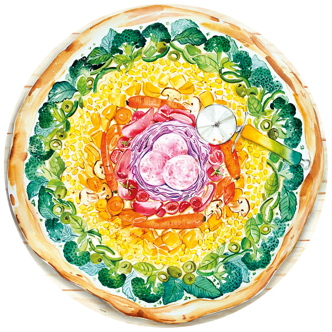 Circle of Colours – Pizza – 500 Piece Jigsaw Puzzle (Ravensburger)