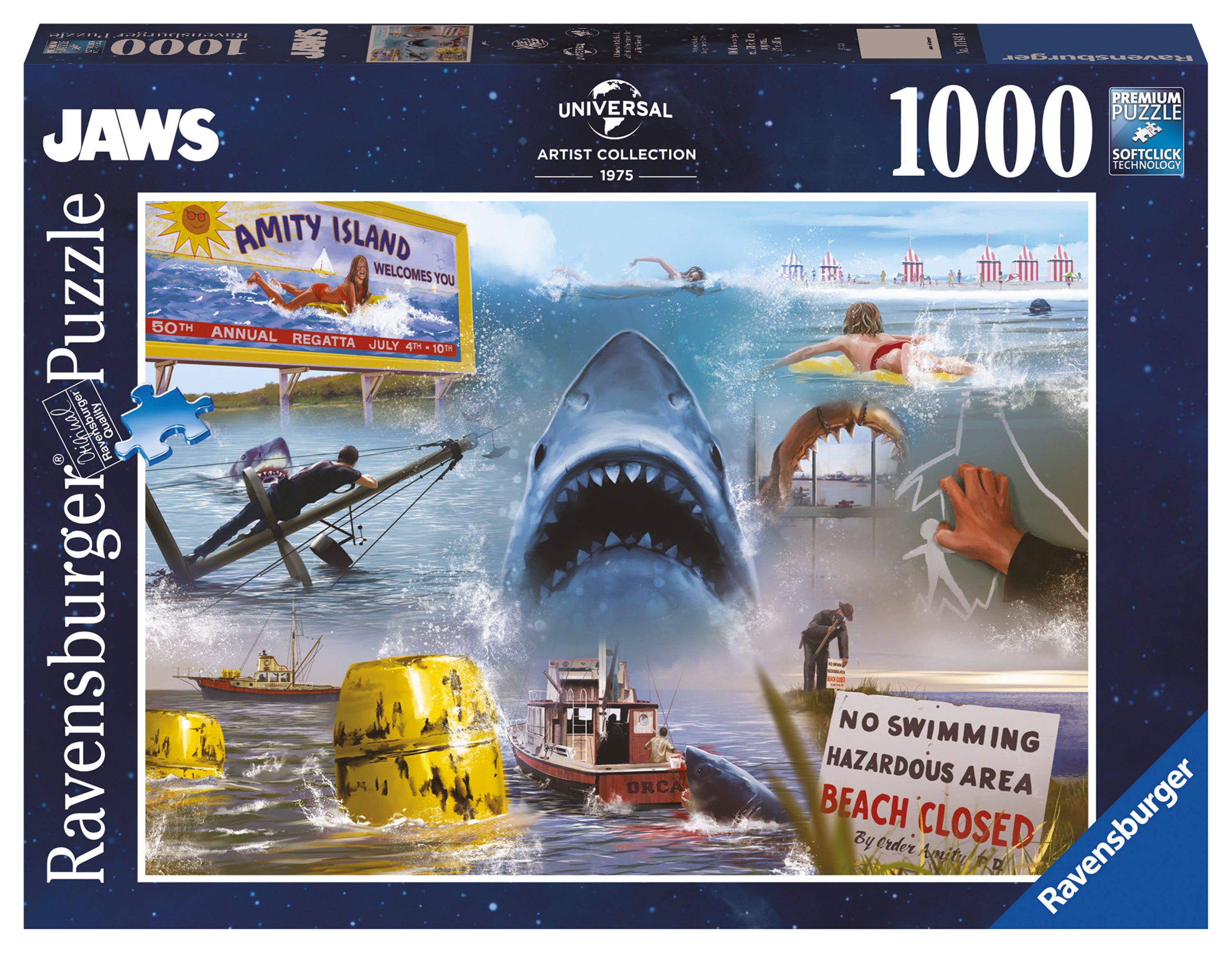 Universal Vault Collection, Jaws – 1000 Piece Jigsaw Puzzle (Ravensburger)