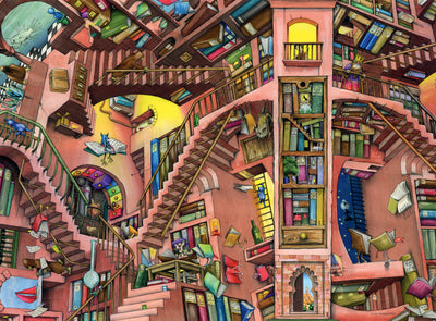 Ludicrous Library – 500 Piece Jigsaw Puzzle (Ravensburger)