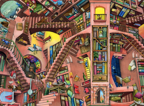 Ludicrous Library – 500 Piece Jigsaw Puzzle (Ravensburger)