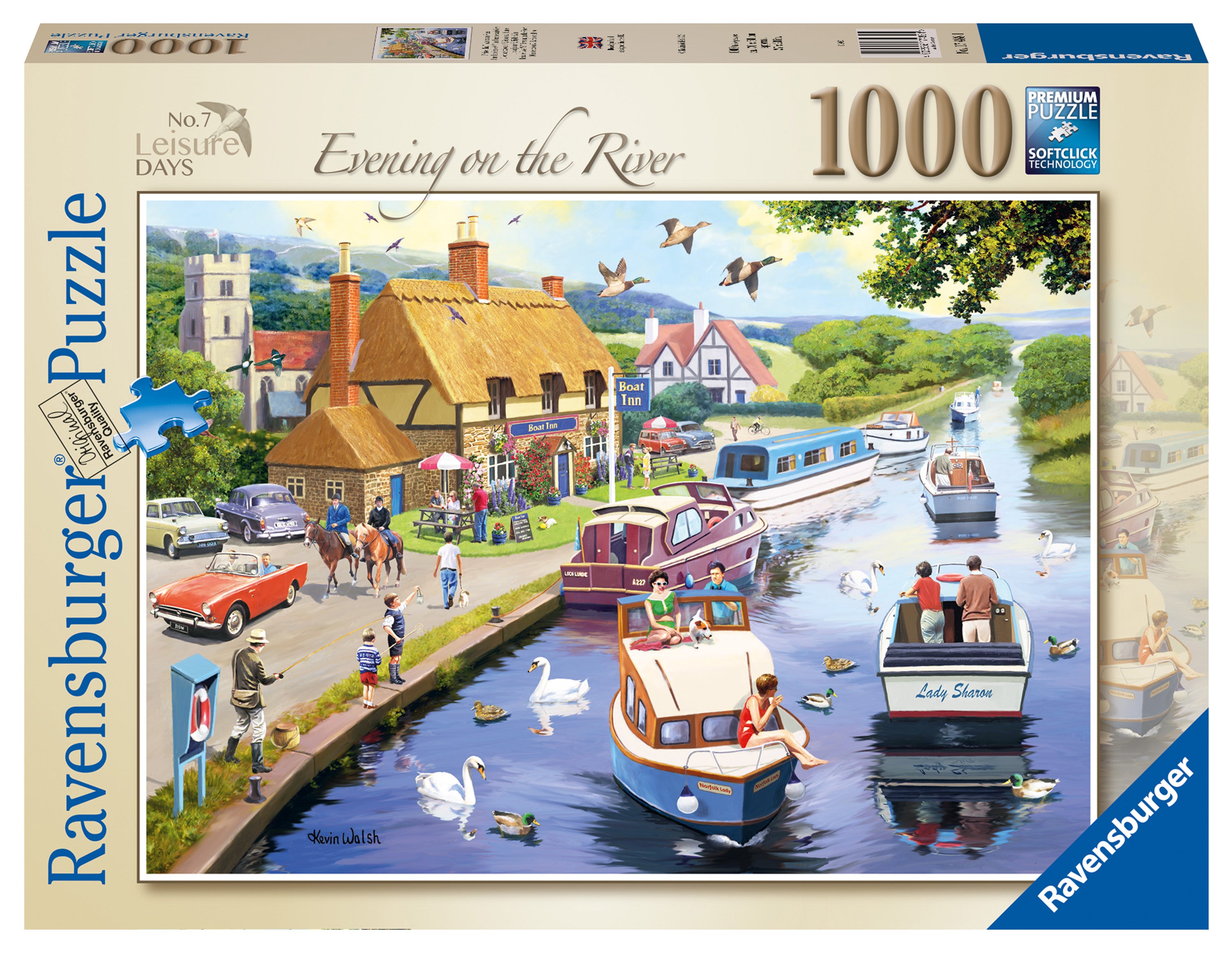 Leisure Days No.7, Evening on the River – 1000 Piece Jigsaw Puzzle (Ravensburger)