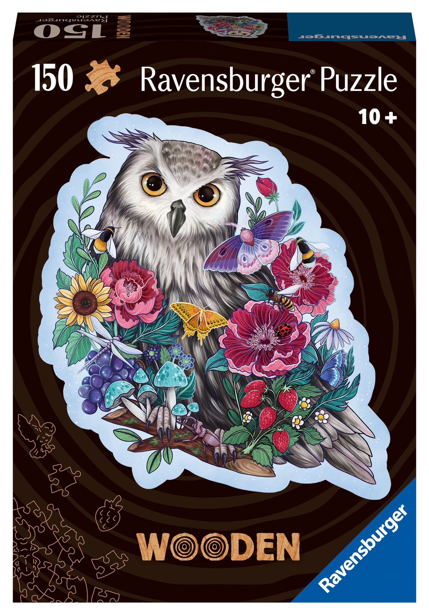 Ravensburger - Shaped Owl - 150 Piece Wooden Jigsaw Puzzle