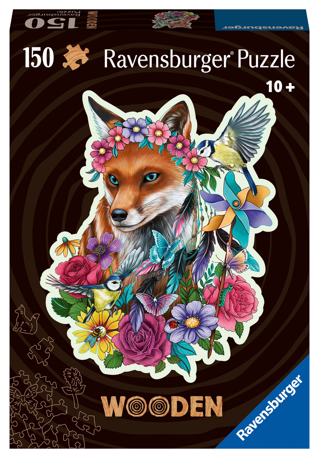 Shaped Fox – 150 Piece Wooden Jigsaw Puzzle (Ravensburger)