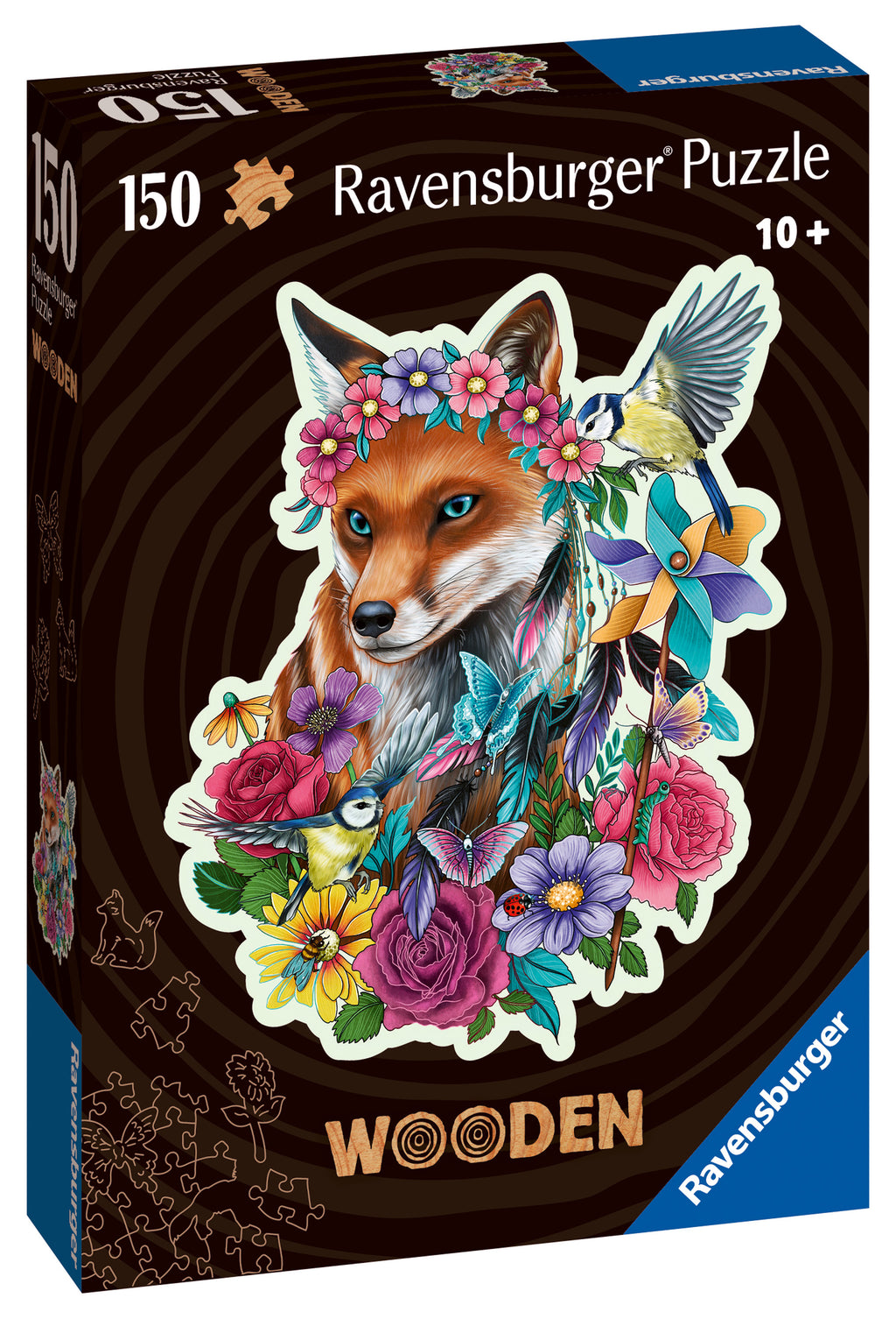 Shaped Fox – 150 Piece Wooden Jigsaw Puzzle (Ravensburger)