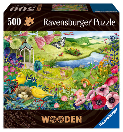 Ravensburger - Wildlife Garden - 500 Piece Wooden Jigsaw Puzzle