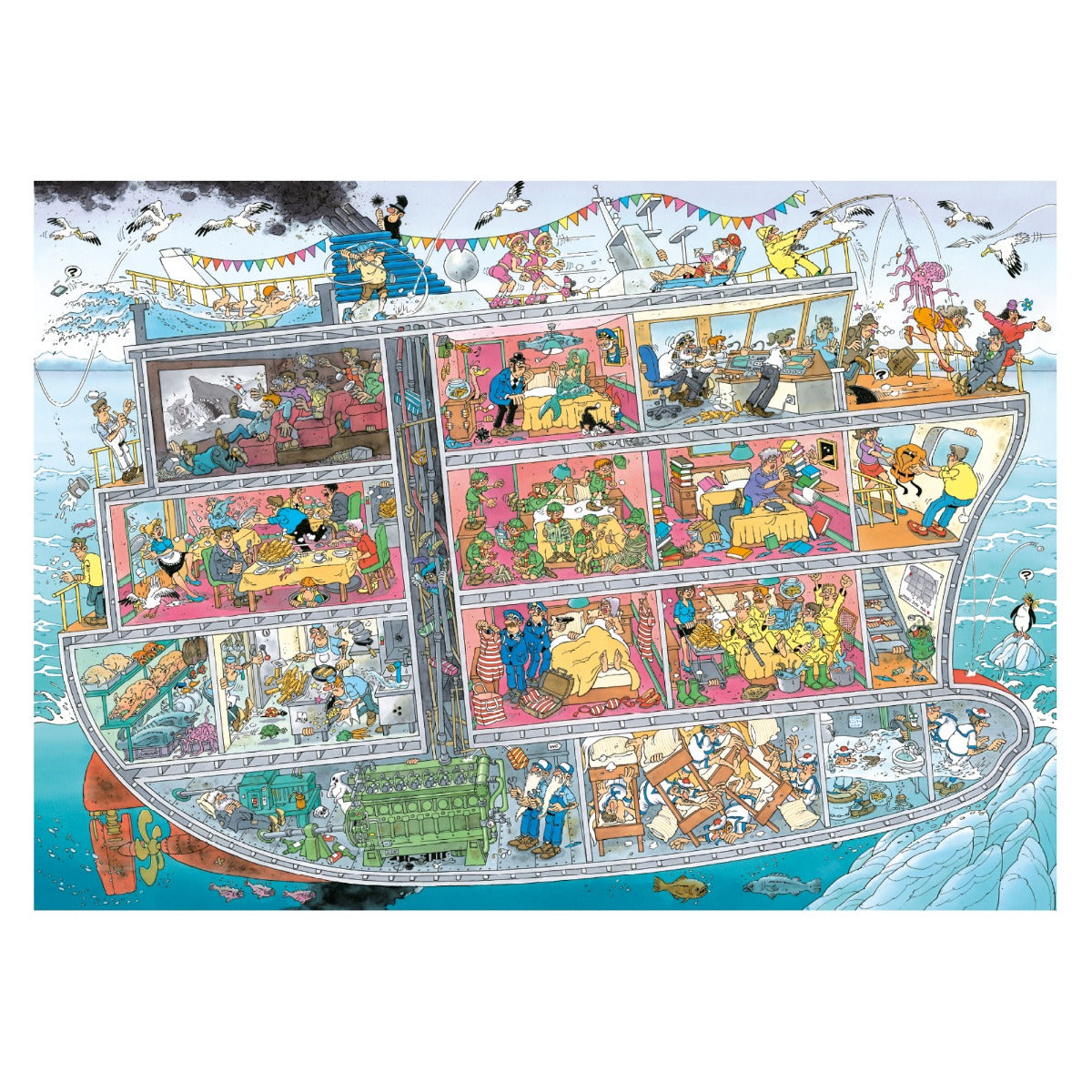 Cruise Ship by Jan Van Haasteren – 1000 Piece Jigsaw Puzzle (Jan Van Haasteren)
