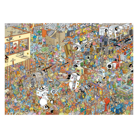 Holiday Shopping by Jan Van Haasteren – 2 x 1000 Piece Jigsaw Puzzle (Jan Van Haasteren)