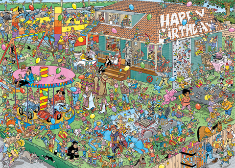 Children's Birthday Party by Jan Van Haasteren – 1000 Piece Jigsaw Puzzle (Jan Van Haasteren)