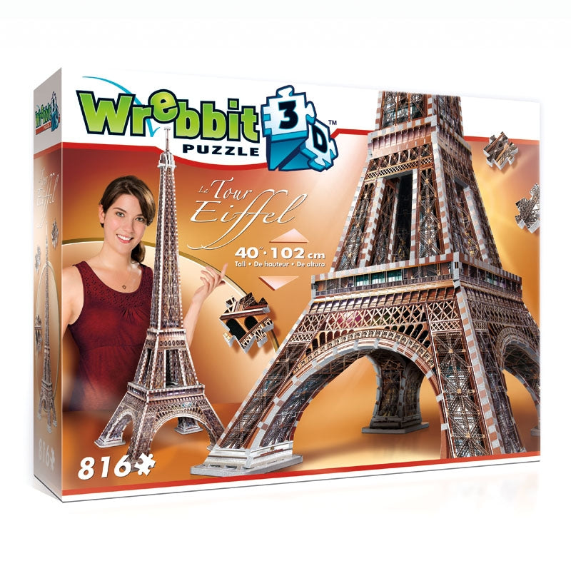 Paris: The Eiffel Tower – 816 Piece Jigsaw Puzzle (Wrebbit 3D Puzzle)