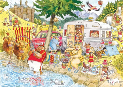 Wasgij Retro Mystery 6: Camping Commotion! – 1000 Piece Jigsaw Puzzle (Wasgij)