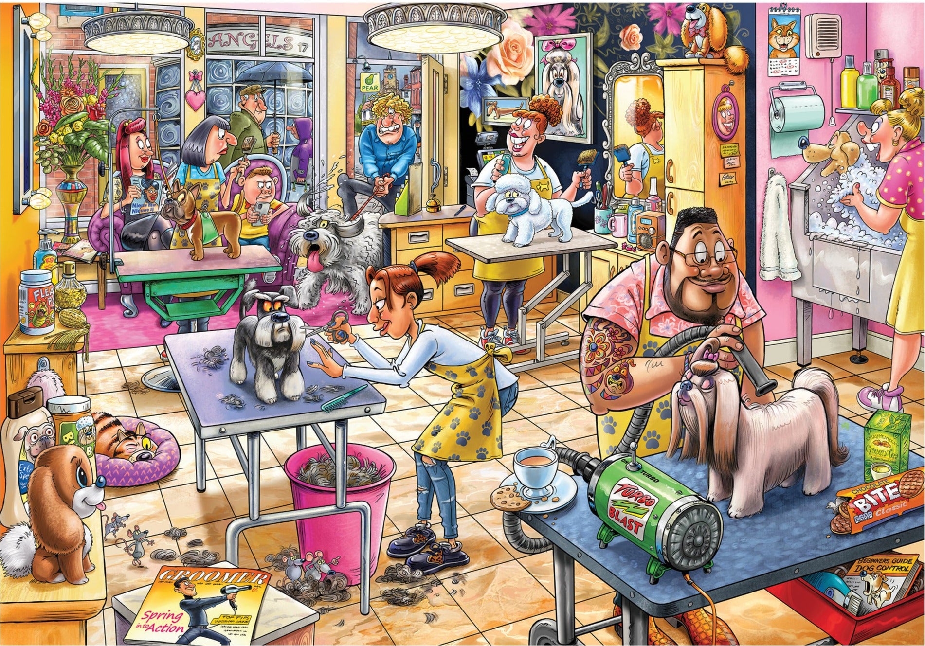 Wasgij Mystery 23: Pooch Parlour – 1000 Piece Jigsaw Puzzle (Wasgij)