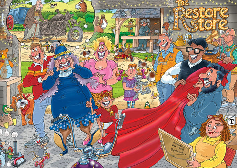 Artwork: Wasgij Original 41: The Restore Store – 1000 Piece Jigsaw Puzzle (Wasgij)