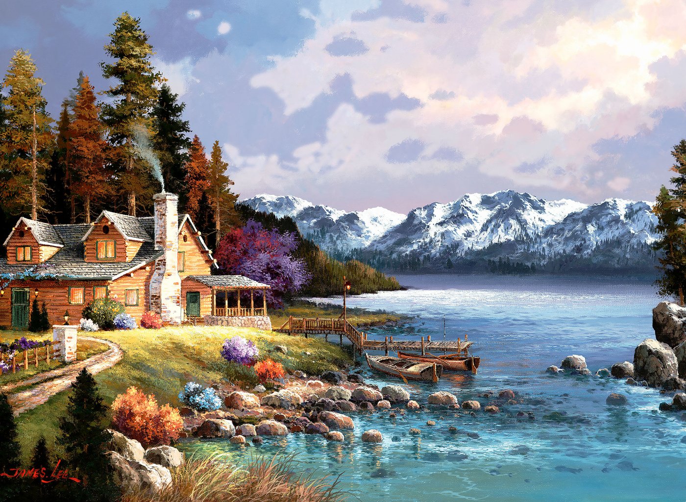 Mountain Cabin – 500 Piece Jigsaw Puzzle (Anatolian)
