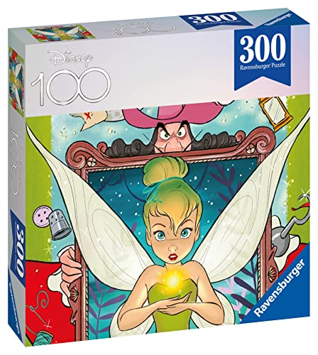 Box, turned right: Disney 100th Anniversary Tinkerbell – 300 Piece Jigsaw Puzzle (Ravensburger)