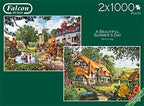 A Beautiful Summer's Day – 2 X 1000 Piece Jigsaw Puzzles (Falcon De Luxe)