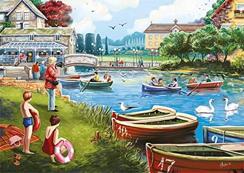 Falcon De Luxe  - The Boating Lake - 1000 Piece Jigsaw Puzzle