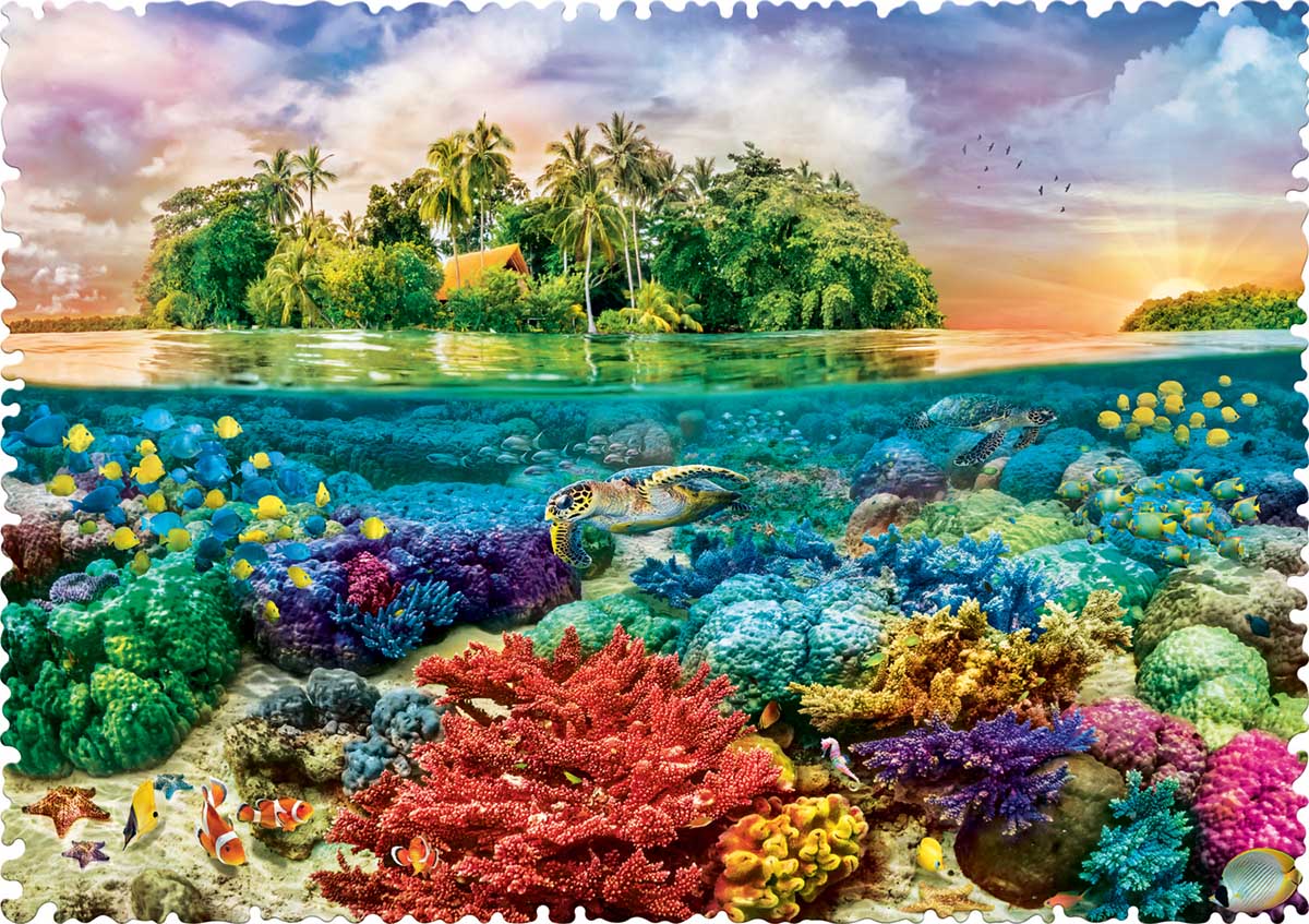 Crazy Shapes: Tropical Island – 600 Piece Jigsaw Puzzle (Trefl)