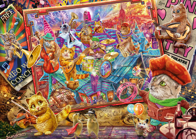 Cat Mania by Steve Sundram – 1000 Piece Jigsaw Puzzle (Schmidt)