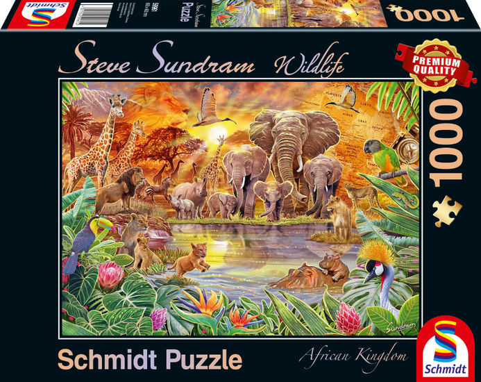 African Kingdom by Steve Sundram – 1000 Piece Jigsaw Puzzle (Schmidt)